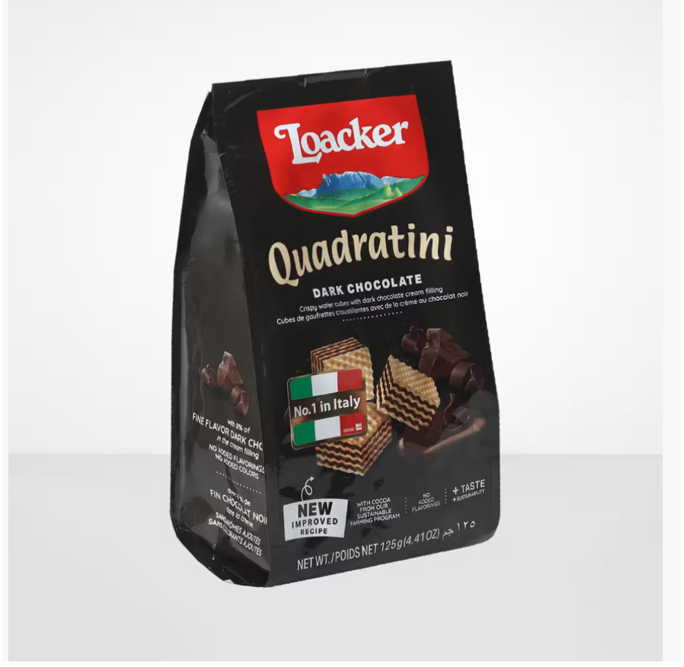 Loacker Quadratini Dark Chocolate Wafers