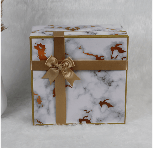 White Marble Print Box