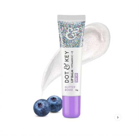 DOT & KEY Vitamin C & E SPF 30+ Lip Balm 12g - Glitter Bomb