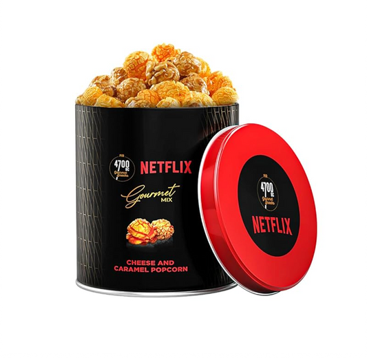 4700BC x Netflix Gourmet - Cheese & Caramel Popcorn, Small tin